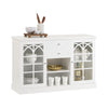 SoBuy FSB79-W, Storage Cabinet Cupboard Sideboard with 2 Glass Doors and 2 Drawers
