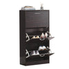 SoBuy FSR110-BR, 3 Drawers Shoe Cabinet Shoe Rack Shoe Storage Cupboard Organizer Unit