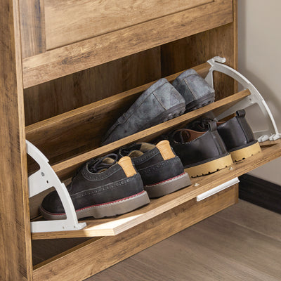 SoBuy FSR137-F, Shoe Cabinet Shoe Rack Shoe Storage Cupboard Organizer Unit, Brown