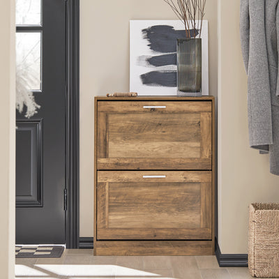 SoBuy FSR137-F, Shoe Cabinet Shoe Rack Shoe Storage Cupboard Organizer Unit, Brown