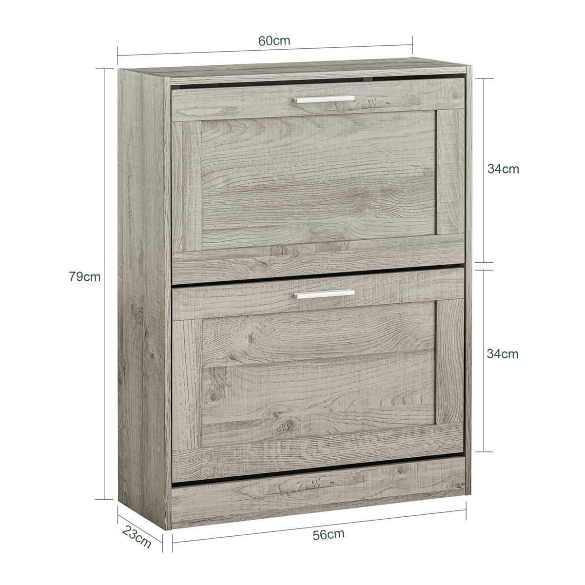 SoBuy FSR137-HG, Shoe Cabinet Shoe Rack Shoe Storage Cupboard Organizer Unit, Grey