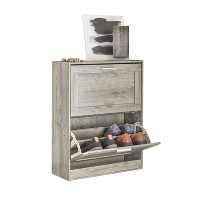 SoBuy FSR137-HG, Shoe Cabinet Shoe Rack Shoe Storage Cupboard Organizer Unit, Grey