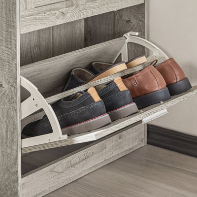 SoBuy FSR137-HG, Shoe Cabinet Shoe Rack Shoe Storage Cupboard Organizer Unit, Grey