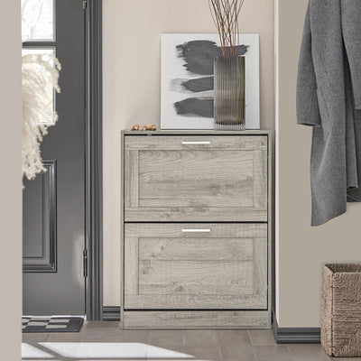 SoBuy FSR137-HG, Shoe Cabinet Shoe Rack Shoe Storage Cupboard Organizer Unit, Grey