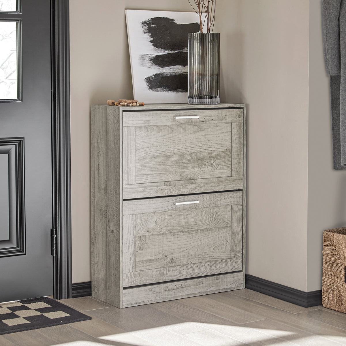 SoBuy FSR137-HG, Shoe Cabinet Shoe Rack Shoe Storage Cupboard Organizer Unit, Grey