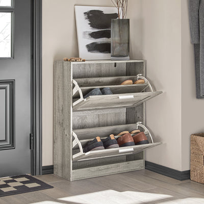 SoBuy FSR137-HG, Shoe Cabinet Shoe Rack Shoe Storage Cupboard Organizer Unit, Grey