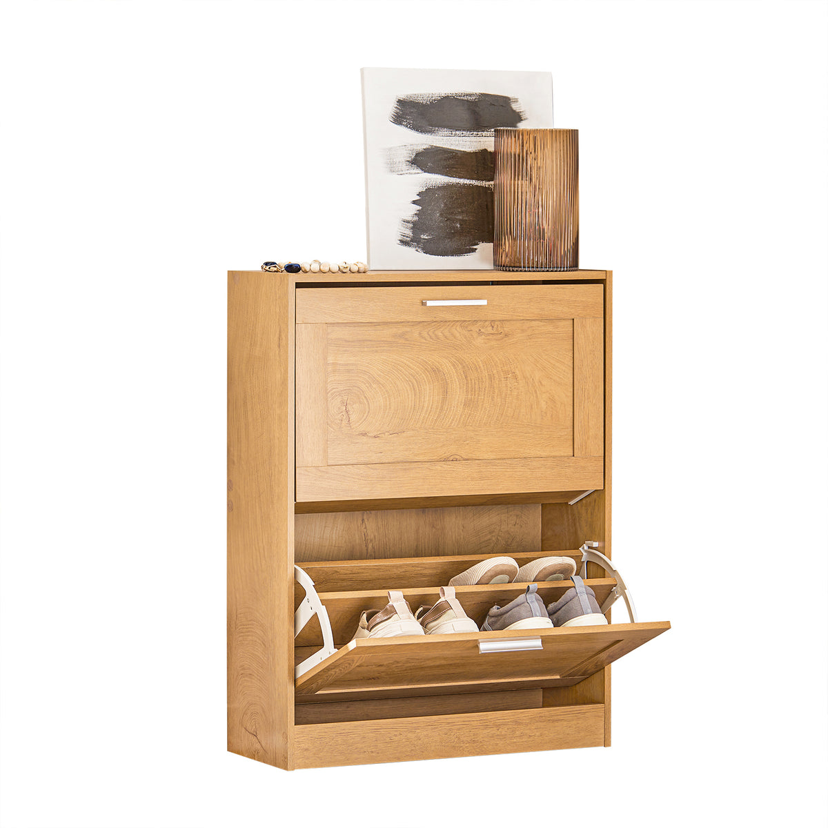 SoBuy FSR137-N, Shoe Cabinet Shoe Rack Shoe Storage Cupboard Organizer Unit, Wood