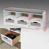 SoBuy FSR36-W, Shoe Storage Bench with 3 Drawers & Seat Cushion, Hallway Cabinet Shoe Rack