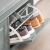 SoBuy FSR64-HG, Hallway Shoe Bench Shoe Rack Shoe Cabinet with Flip-drawer and Seat Cushion