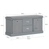 SoBuy FSR66-DG, Hallway Bedroom Storage Bench, Shoe Bench Shoe Rack Shoe Cabinet