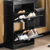 SoBuy FSR78-SCH, 2 Drawers Shoe Cabinet Shoe Rack Shoe Storage, Black