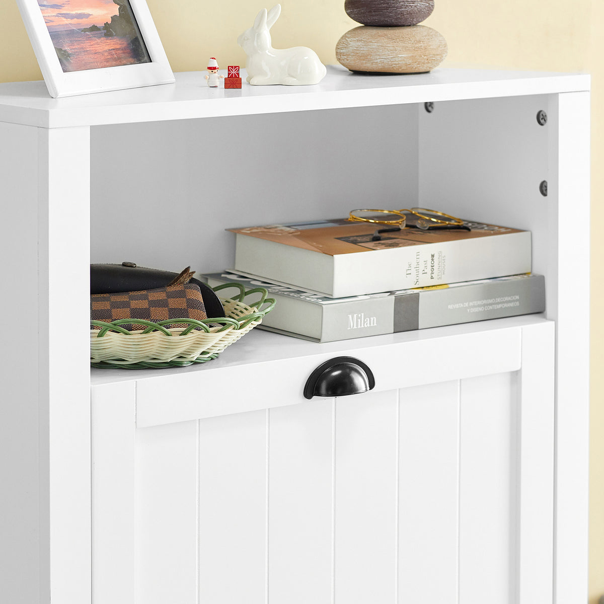Pre-sale SoBuy FSR87-K-W, Shoe Cabinet Shoe Rack Shoe Cupboard with 1 Storage Compartment and 2 Drawers, White