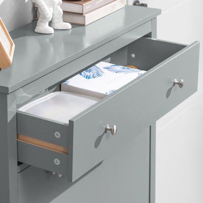 SoBuy FSR89-HG, Shoe Cabinet Shoe Rack Shoe Storage Cupboard Organizer Unit, Grey