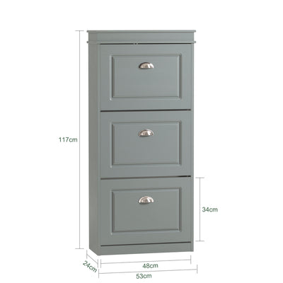 Compact size at W53 x D24 x H117 cm, perfectly suited for narrow hallways and tight corridors.