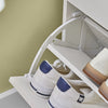 SoBuy FSR95-W, Shoe Rack Shoe Bench Shoe Cabinet with Folding Padded Seat & Flip-drawer