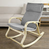 SoBuy FST15-DG, Relax Rocking Chair, Lounge Chair with Cotton Fabric Cushion
