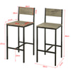 SoBuy FST53x2, Set of 2 Bar Stools, Kitchen Barstools High Chairs