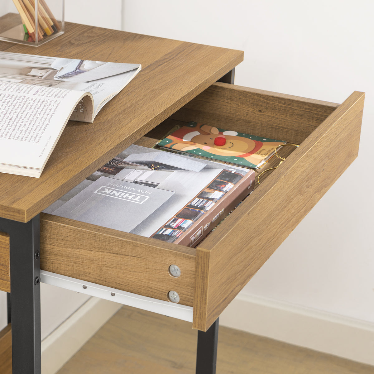 SoBuy FWT43-N, Computer Desk Workstation Writing Desk Children Teenagers Desk, Wood