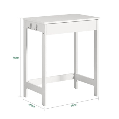 SoBuy FWT43-W dimensions diagram – W60×D40×H77cm compact computer desk measurements