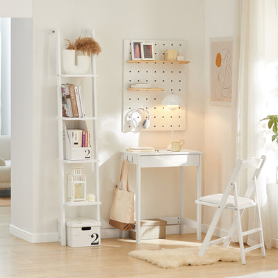 SoBuy FWT43-W home office desk in use – white space-saving writing desk with storage