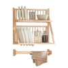 SoBuy KCR11-N, Wall Mounted Kitchen Plate Storage Rack with 2 Shelves and Towel Holder