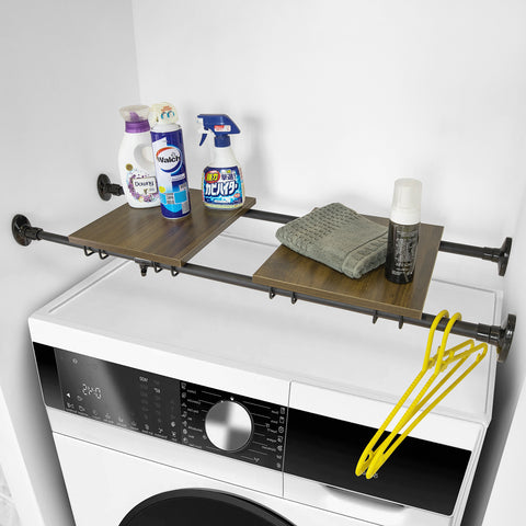 SoBuy KLS10-SCH, Telescopic Shelf, Closet Tension Shelf, Over Washing Machine Shelf