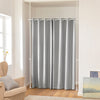 SoBuy KLS12-HG, Blackout Curtain with Adjustable Metal Rods, Opaque Curtain for Rooms