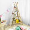 SoBuy KMB30-WN, Tent Shaped Children Kids Bookcase Toy Storage Display Shelf