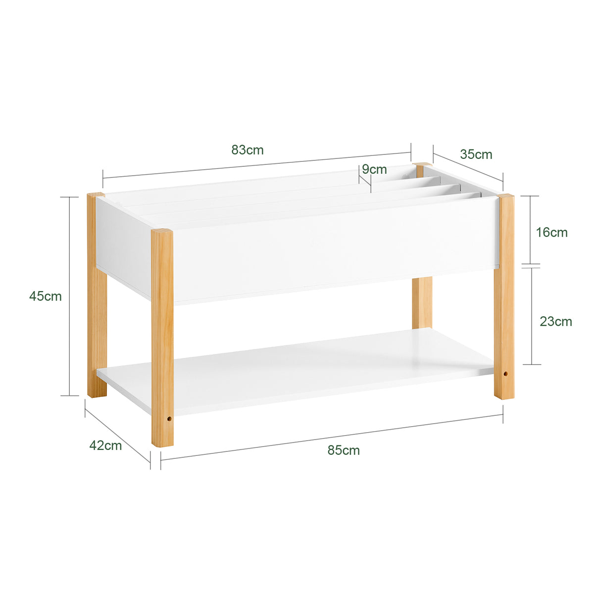 SoBuy KMB35-W, Children Bookcase Toy Shelf Storage Display Shelf Rack Organizer, White
