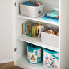 SoBuy KMB43-W, Children Storage Chest with Blackboard, Children Bookcase Toy Shelf