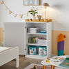 SoBuy KMB43-W, Children Storage Chest with Blackboard, Children Bookcase Toy Shelf