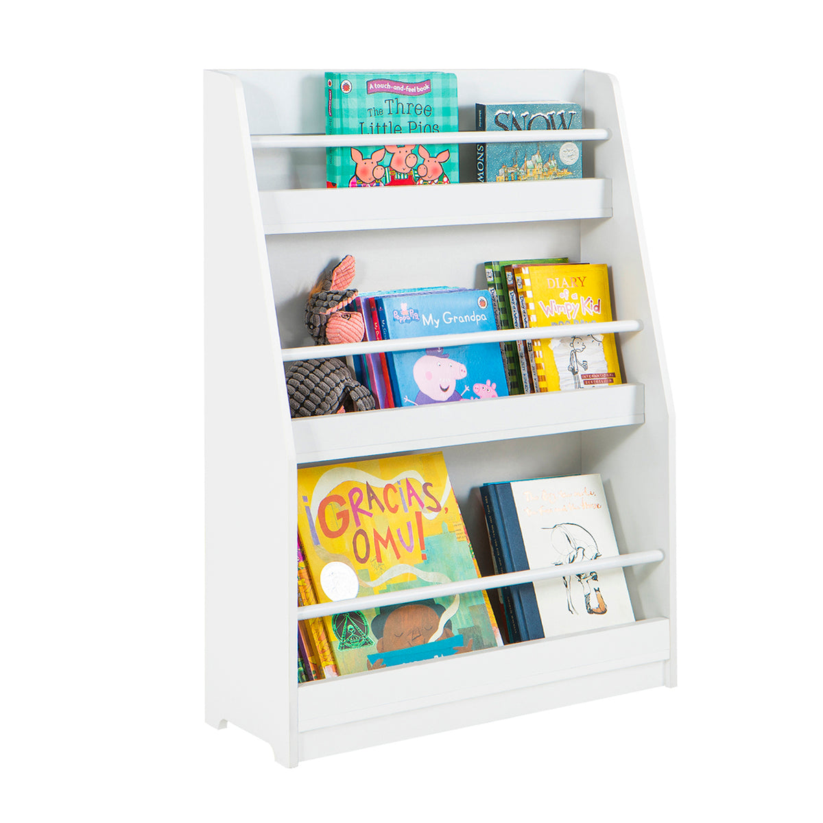 SoBuy KMB45-W, Children Bookcase Toy Shelf Storage Display Rack Organizer Holder, White