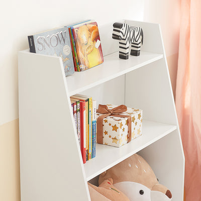 SoBuy KMB47-W, 3 Tiers Children Kids Bookcase Book Shelf Toy Shelf Storage, White