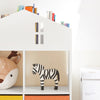 SoBuy KMB49-W, House Shape Design Children Bookcase Shelf Rack with 2 Fabric Drawers