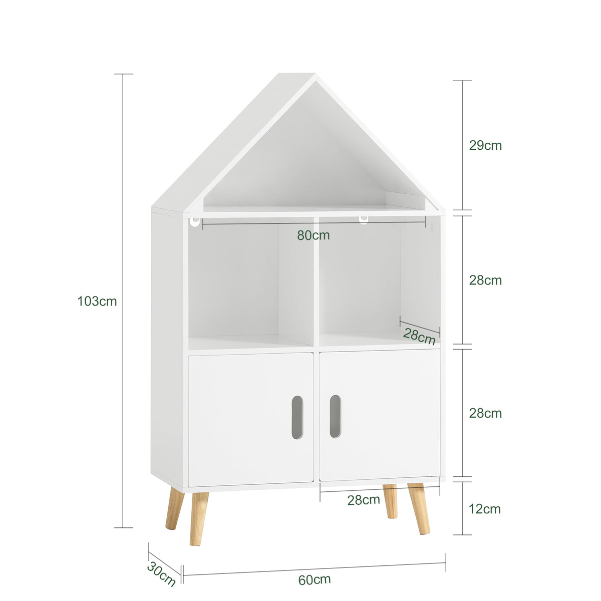 SoBuy KMB58-W, Children Kids Bookcase Toy Shelf Storage Display Shelf Rack, White