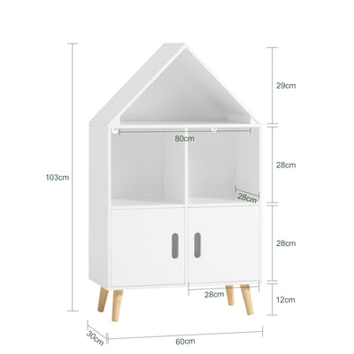 SoBuy KMB58-W, Children Kids Bookcase Toy Shelf Storage Display Shelf Rack, White
