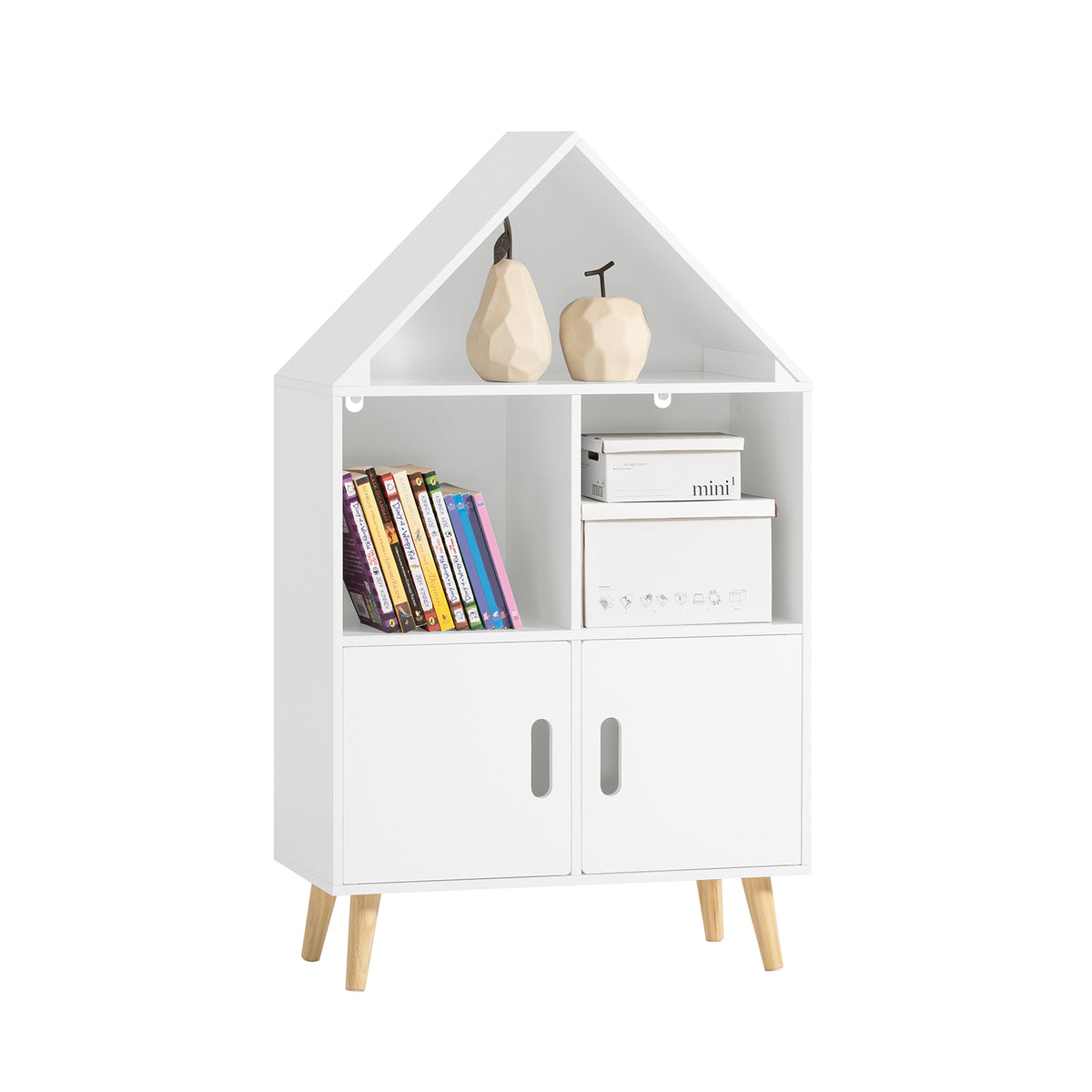 SoBuy KMB58-W, Children Kids Bookcase Toy Shelf Storage Display Shelf Rack, White