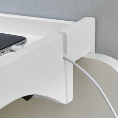 SoBuy NKD01-W, Bedside Shelf Clip-on Hanging Shelf Table Tray, White