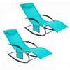 SoBuy OGS28-HBx2, Set of 2 Outdoor Garden Rocking Chair Relaxing Chair Sun Lounger