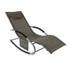 SoBuy OGS28-BR, Outdoor Garden Rocking Chair Sun Lounger with Side Bag