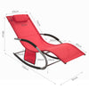 SoBuy OGS28-R, Outdoor Garden Rocking Chair Relaxing Chair Sun Lounger