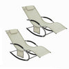 SoBuy OGS28-MIx2, Set of 2 Outdoor Garden Rocking Chair Relaxing Chair Sun Lounger