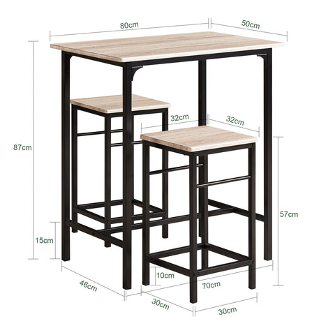 SoBuy OGT10-N, Bar Set-1 Bar Table and 2 Stools + Free Clothes Rack FRG109-SCH
