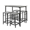 SoBuy OGT11-HG, Bar Set-1 Bar Table and 4 Stools, Home Kitchen Furniture Dining Set