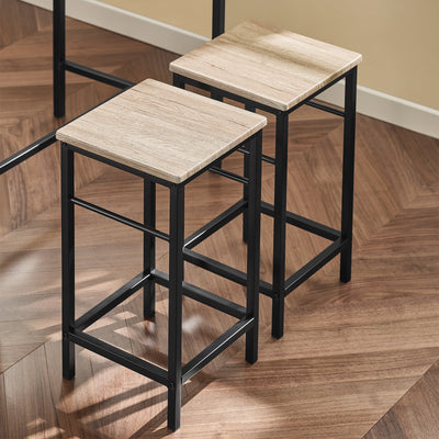SoBuy OGT11-N, Bar Set-1 Bar Table and 4 Stools, 5 Pieces Home Kitchen Breakfast Bar Set Furniture Dining Set, Wood