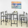 SoBuy OGT14-HG, Bar Set-1 Bar Table and 4 Stools, Home Kitchen Furniture Dining Set