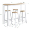 SoBuy OGT22-WN, Bar Set-1 Bar Table and 4 Stools, Home Kitchen Furniture Dining Set