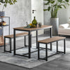 SoBuy OGT25-N, Dining Set - Dining Table and 2 Benches, 3 Pieces Dining Room Furniture