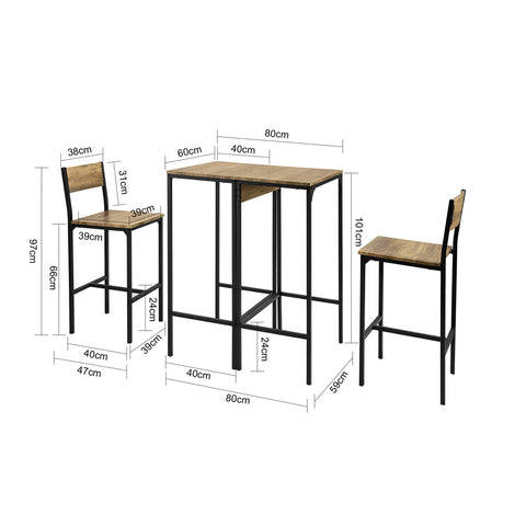 SoBuy OGT42-F, Home Kitchen Breakfast Bar Set Furniture Dining Set
