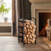 SoBuy SDA01-SCH, 2 Tiers Firewood Rack, Firewood Shelf Holder Fireplace Log Rack